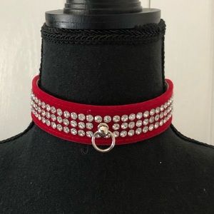 Red rhinestone collar